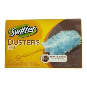 Swiffer Duster Short Handle Starter Kit Cleaning Brush (1 Handle, 5 Dusters) NIB